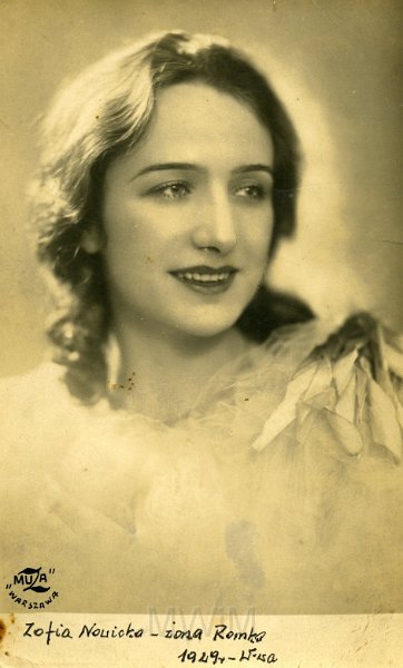 KKE 4945.jpg - Fot. Portret. Zofia Nowicka (z domu Strumiłło) – żona Romana Nowickiego, Warszawa, 2 XII 1929 r.